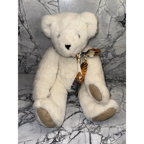 Vermont Teddy Bear Company White Teddy Bear Jointer - Picture 1 of 4